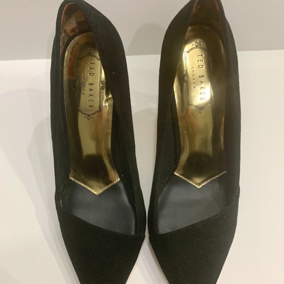 Ted Baker, Black Suede Pumps, Size 38 (7-7.5) - Picture 3 of 6